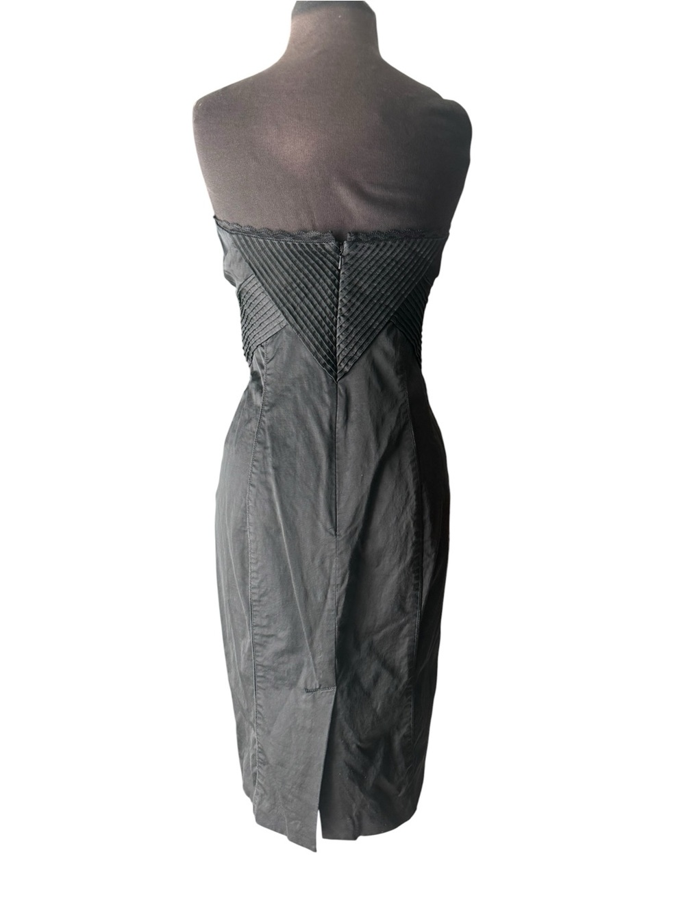 Y2K Bebe Black Strapless Lace Bodycon Cocktail Dress Size M Sexy Homecoming Date - Picture 6 of 8